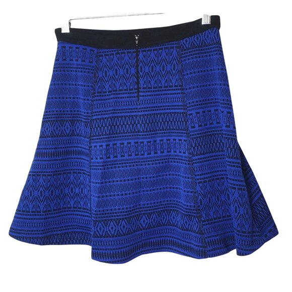 Sequin Hearts Juniors Mini Skirt 7 Blue Black Skater Geometric Y2K Rock Goth - Picture 2 of 7